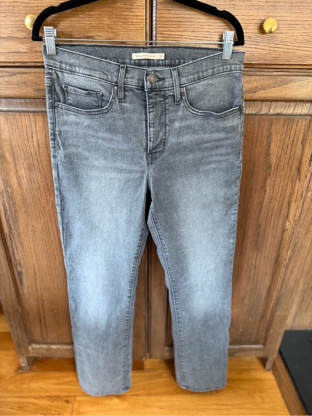 Levi’s 314 Shaping Straight Jeans Womens W30 Grey Ghost Gray 19631-0173 - Picture 6 of 12